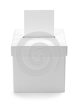 White Ballot Box photo