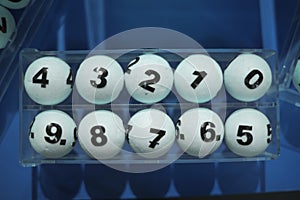 white balls for the game of lottery