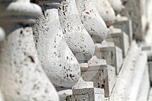 White balustrades