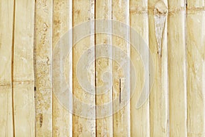 White bamboo fence texture background, pattern of natural wall for design art work