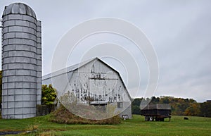 White Barn with Silo