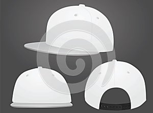 White baseball cap. grey visor