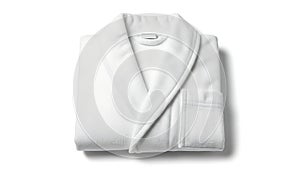 A white bathrobe on a white background (ai generated)