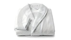 A white bathrobe on a white background (ai generated)