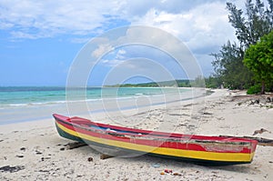 White Bay white sand beach view in Jamaica