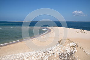 White beach on the Bazaruto Island