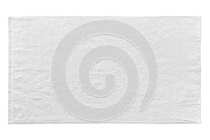 White beach towel isolated on white