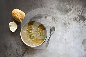 White Bean Chicken Chili with Bread