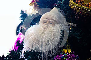 White beard of Santa Claus photo