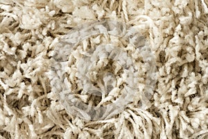 White, Beige Carpet Texture - Close Up View