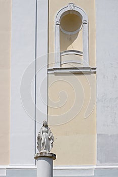 Historical statue of Virgin Mary, Velke Levare, Slovakia
