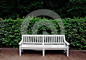 White bench