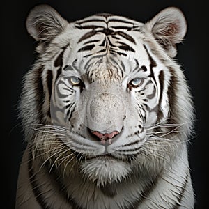 White Bengal tiger portrait