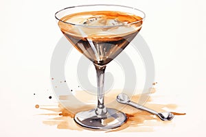 White beverage cocktail chocolate refreshment background drink alcohol vodka bar sweet martini food cream