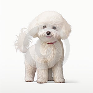 White Bichon Terrier Illustration On White Background