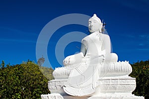 White big Buddha statue in Thailand