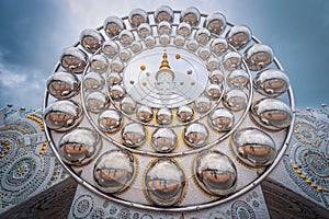 White big buddha statue at Wat Prathat Phasornkaew, Khao Kho, Ph