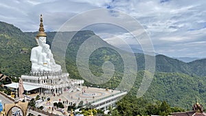 white big buddha in Thailand