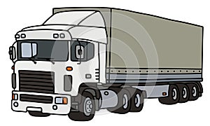 White big cover semitrailer