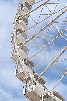 White, big ferris wheel outdoor - Marseille France