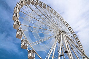 White, big ferris wheel outdoor - Marseille France