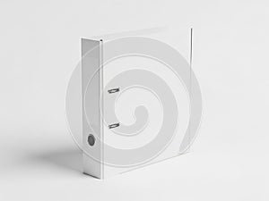 White binder folder isolated on white background