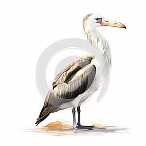 Editorial Illustration Of A Big Bluefooted Booby Bird photo