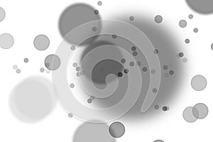 White black bokeh isolated on white background