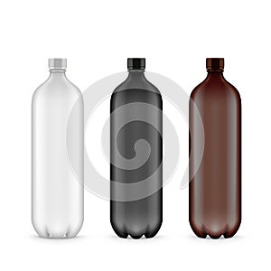 White, Black And Brown Plastic PET Bottle