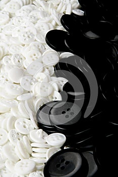 White and black buttons
