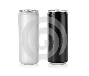 White and Black Metal Aluminum Beverage Drink Can 500ml
