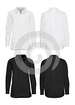 White and black shirt mockup set