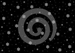 White black snowflake winter wallpaper background design for content creation