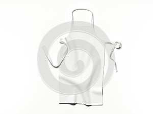 White blank apron. 3d rendering