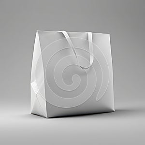 White blank bag, on a white background, mockup