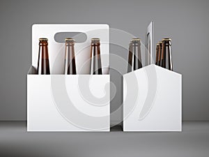 White blank beer packaging