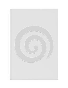 White blank book on white background