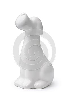 White blank ceramic dog