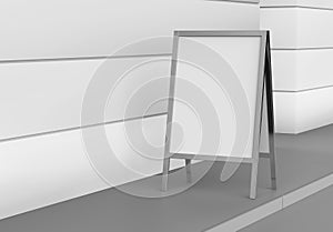 White blank empty Business Roll Up and Standee Banner display mock up Template for your Design Presentation. 3d r