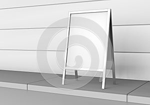 White blank empty Business Roll Up and Standee Banner display mock up Template for your Design Presentation. 3d r