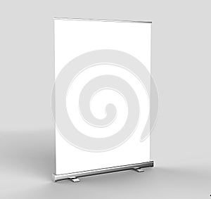 White blank empty high resolution Business Roll Up and Standee Banner display mock up Template for your Design Presentation. 3d r