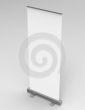 White blank empty high resolution Business Roll Up and Standee Banner display mock up Template for your Design Presentation. 3d r