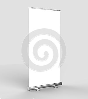 White blank empty high resolution Business Roll Up and Standee Banner display mock up Template for your Design Presentation. 3d r