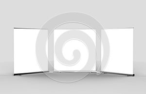 White blank empty high resolution Business Roll Up and Standee Banner display mock up Template for your Design Presentation. 3d r