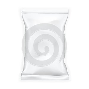 White Blank Foil Food Snack Sachet Bag