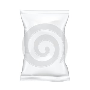 White Blank Foil Food Snack Sachet Bag