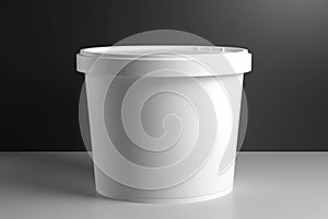 White Blank Food Plastic Tub Bucket Container Mock up