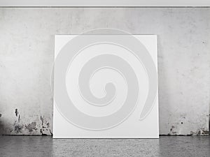 White blank frame against the wall