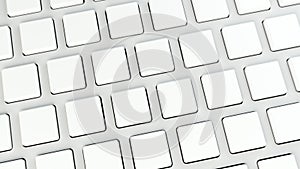 White blank keys on a computer keyboard.