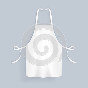White blank kitchen cotton apron vector illustration